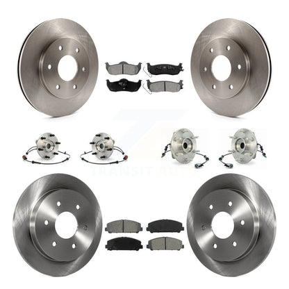Hub Bearings Disc Brake Rotors And Pads Front Rear Kit (10Pc) For INFINITI QX56