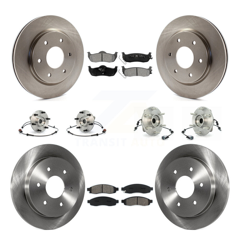 Hub Bearings Disc Brake Rotors And Pads Front Rear Kit (10Pc) For INFINITI QX56