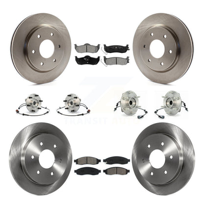 Hub Bearings Disc Brake Rotors And Pads Front Rear Kit (10Pc) For INFINITI QX56