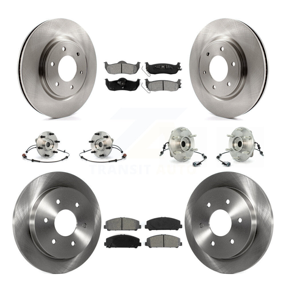 Hub Bearing Brake Rotor & Pad Front Rear Kit (10Pc) For INFINITI QX56 From 04 07