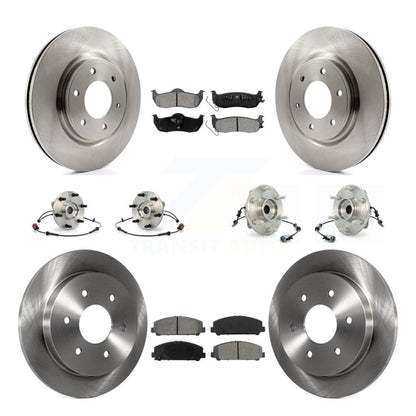 Hub Bearing Brake Rotor & Pad Front Rear Kit (10Pc) For INFINITI QX56 From 04 07