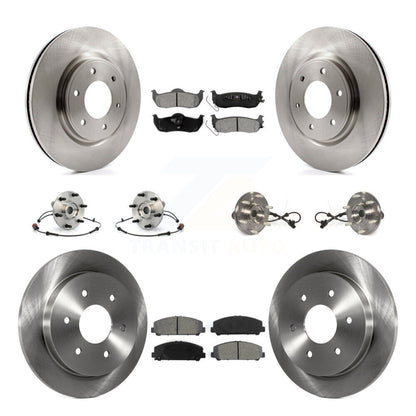 Hub Bearings Disc Brake Rotors And Pads Front Rear Kit (10Pc) For Nissan Armada