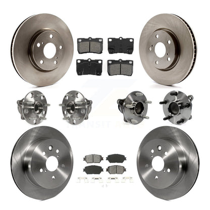 Hub Bearing Disc Brake Rotor And Pad Front Rear Kit (10Pc) For Lexus IS250 GS300