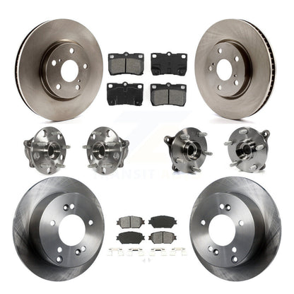 Hub Bearings Disc Brake Rotors And Pads Front Rear Kit (10Pc) For Lexus IS250