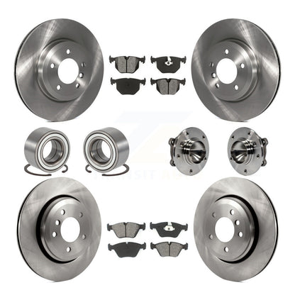 Hub Bearing Disc Brake Rotor & Pad Shoe Front Rear Kit (10Pc) For 2006 BMW 330Ci