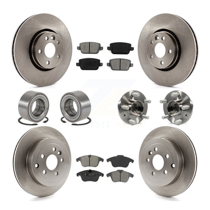 Hub Bearing Brake Rotor Pads Shoe Front Rear Kit (10Pc) For 08-11 Land Rover LR2