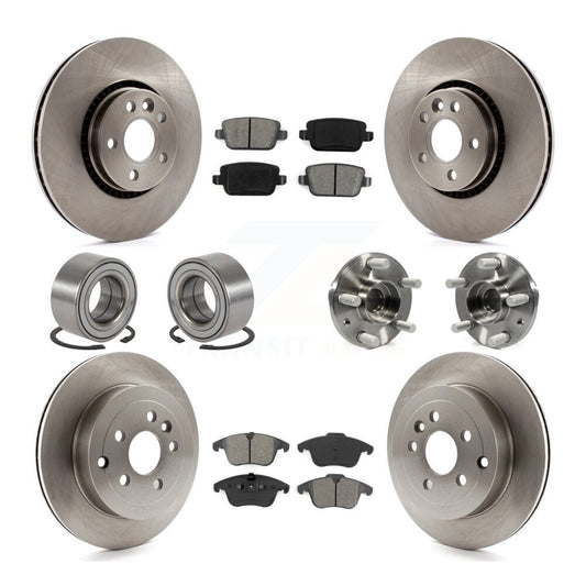 Hub Bearing Brake Rotor Pads Shoe Front Rear Kit (10Pc) For 08-11 Land Rover LR2