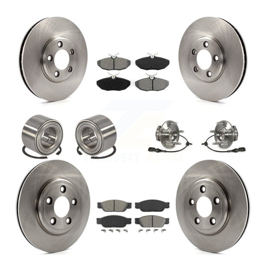 Hub Bearing Brake Rotor & Pad Shoe Front Rear Kit (10Pc) For Ford Thunderbird LS