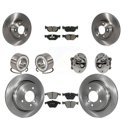 Hub Bearings Disc Brake Rotors And Pads Shoes Front Rear Kit (10Pc) For BMW 328i