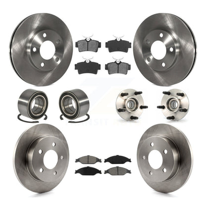 Hub Bearing Disc Brake Rotor And Pad Shoe Front Rear Kit (10Pc) For Ford Mustang