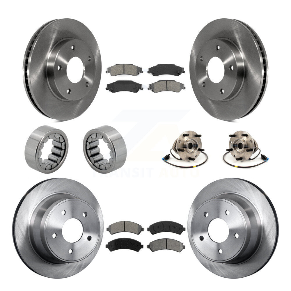 Hub Bearing Brake Rotor Pads Shoe Front Rear Kit (10Pc) For Chevrolet GMC Blazer