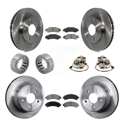 Hub Bearing Brake Rotor Pads Shoe Front Rear Kit (10Pc) For Chevrolet GMC Blazer