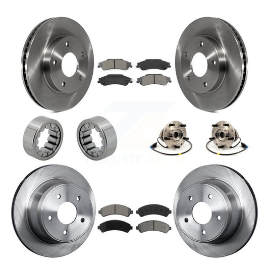 Hub Bearing Brake Rotor Pads Shoe Front Rear Kit (10Pc) For Chevrolet GMC Blazer