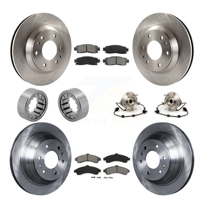 Hub Bearing Brake Rotor & Pad Shoe Front Rear Kit (10Pc) For GMC Envoy Chevrolet
