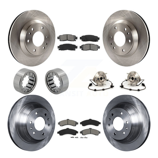 Hub Bearing Brake Rotor & Pad Shoe Front Rear Kit (10Pc) For GMC Envoy Chevrolet