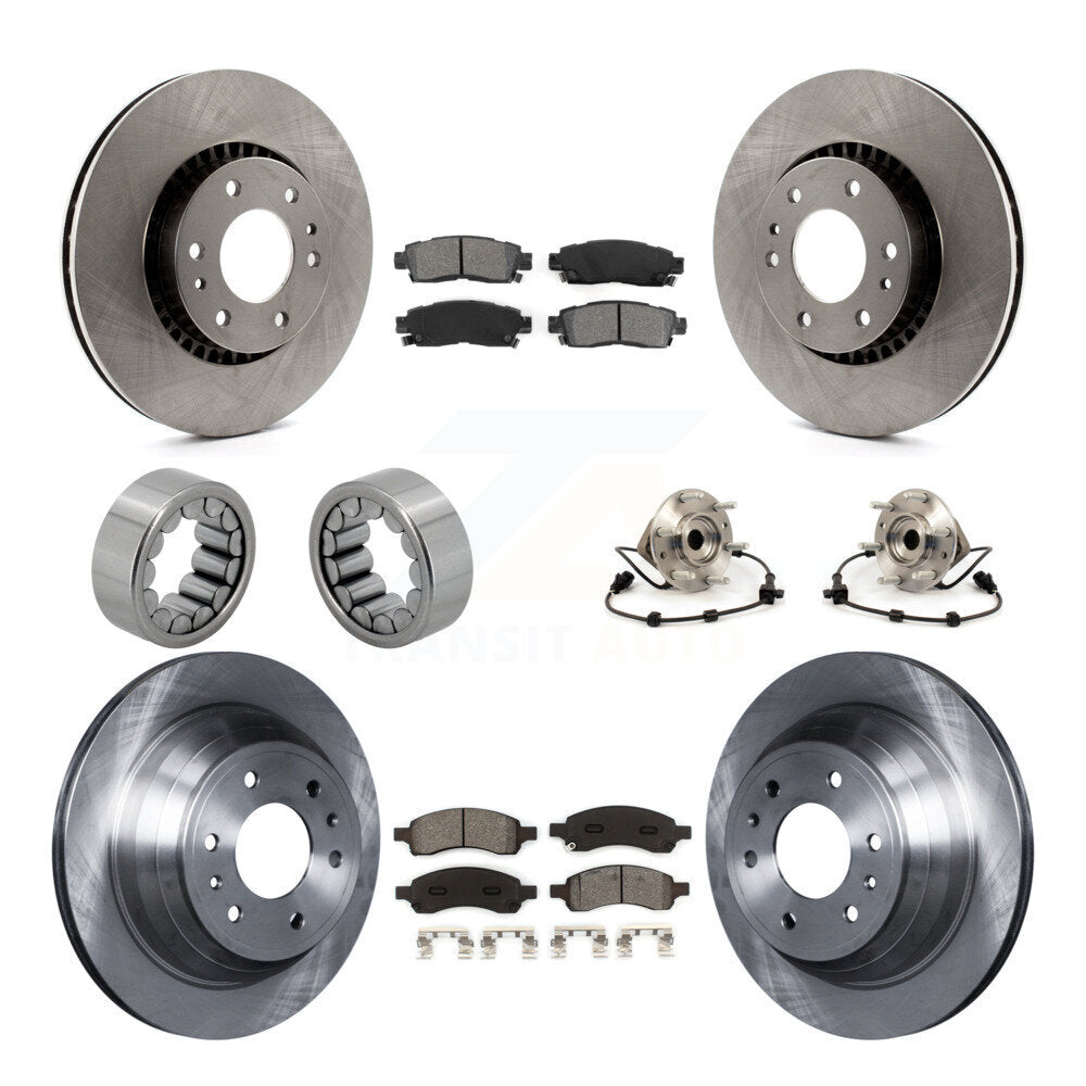 Hub Bearing Brake Rotor Pad Shoe Front Rear Kit (10Pc) For Chevrolet Trailblazer