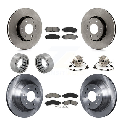 Hub Bearing Brake Rotor & Pad Shoe Front Rear Kit (10Pc) For Chevrolet GMC Envoy