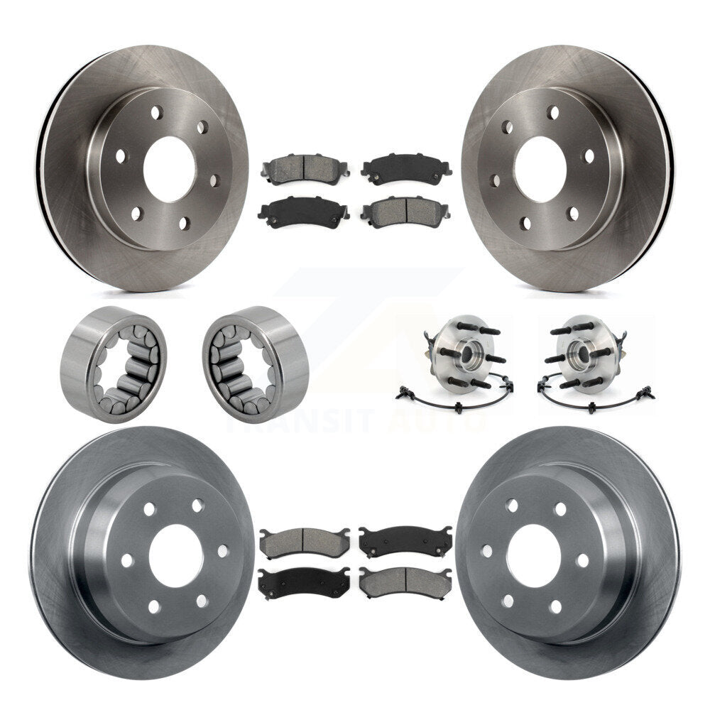 Hub Bearing Brake Rotor & Pad Shoe Front Rear Kit (10Pc) For Chevrolet Silverado