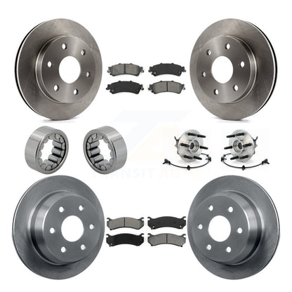 Hub Bearing Brake Rotor & Pad Shoe Front Rear Kit (10Pc) For Chevrolet Silverado