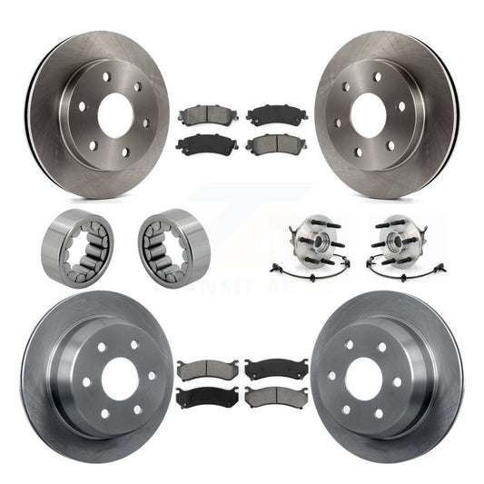 Hub Bearing Brake Rotor & Pad Shoe Front Rear Kit (10Pc) For Chevrolet Silverado