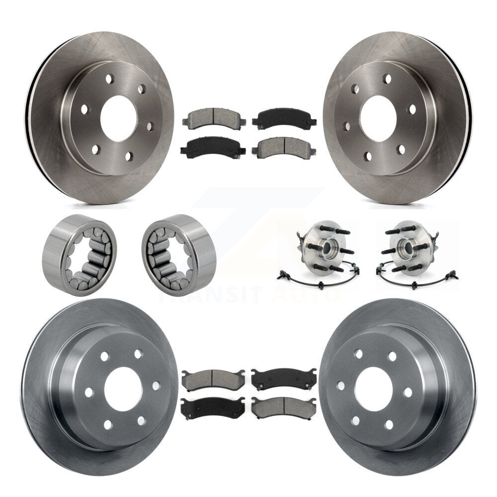 Hub Bearing Brake Rotor Pad Shoe Front Rear Kit For Chevrolet Avalanche 1500 4WD