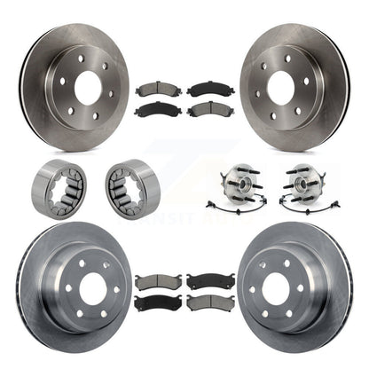 Hub Bearing Brake Rotor & Pad Shoe Front Rear Kit (10Pc) For Chevrolet Avalanche