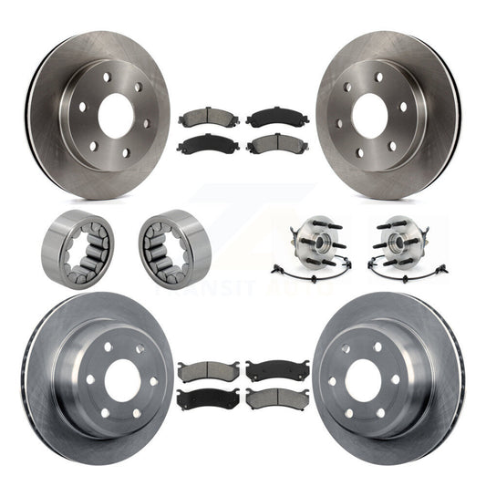 Hub Bearing Brake Rotor & Pad Shoe Front Rear Kit (10Pc) For Chevrolet Avalanche