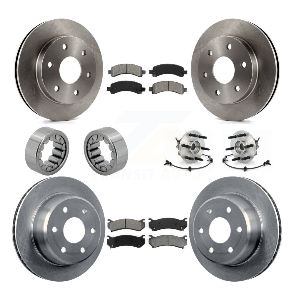 Hub Bearing Brake Rotor Pad Shoe Front Rear Kit (10Pc) For Chevrolet Express GMC