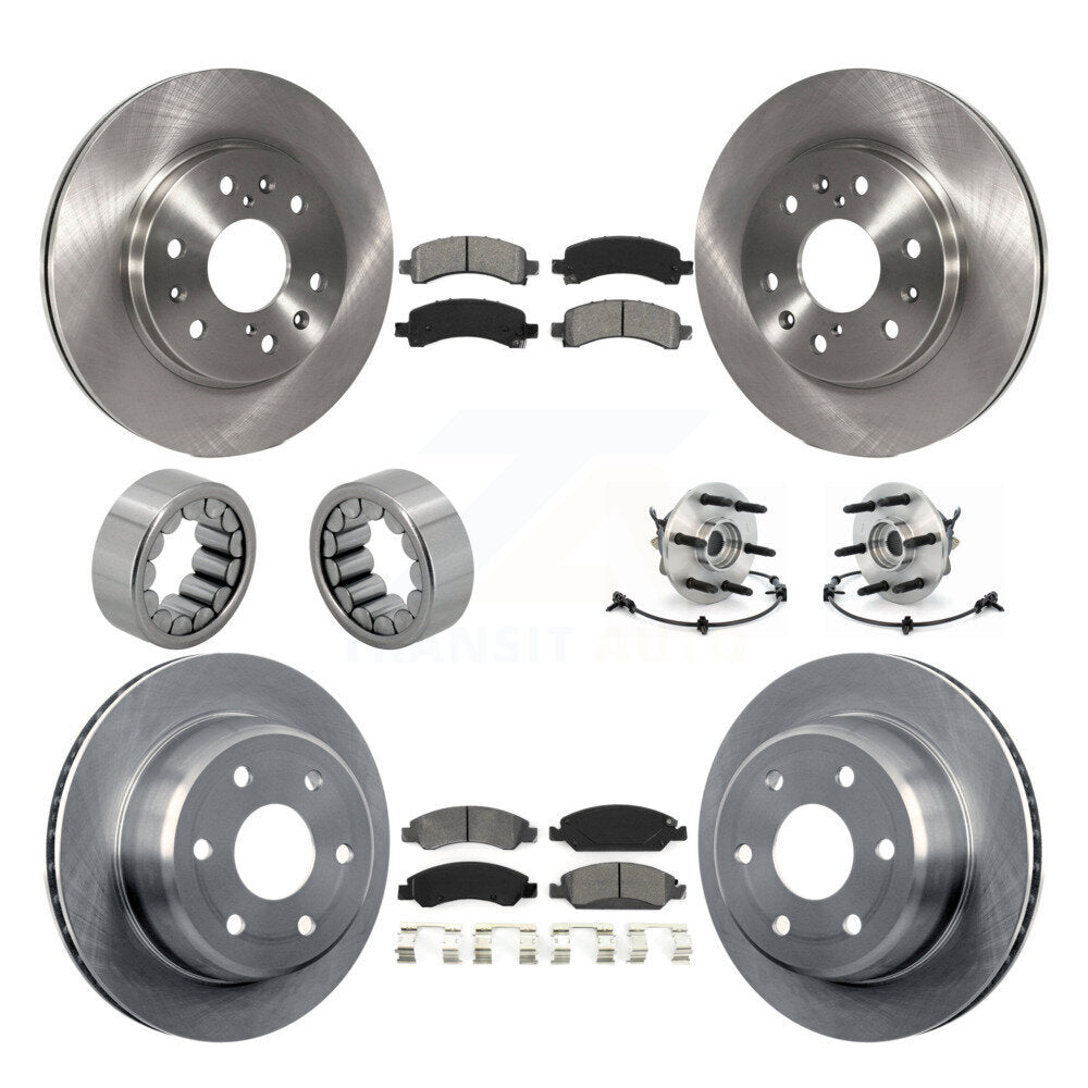 Hub Bearing Brake Rotor Pad Shoe Front Rear Kit (10Pc) For Chevrolet Express GMC