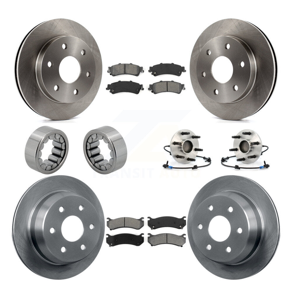 Hub Bearing Brake Rotor & Pad Shoe Front Rear Kit (10Pc) For Chevrolet Silverado