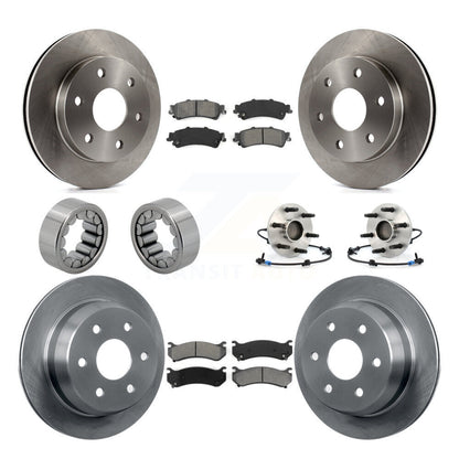Hub Bearing Brake Rotor & Pad Shoe Front Rear Kit (10Pc) For Chevrolet Silverado