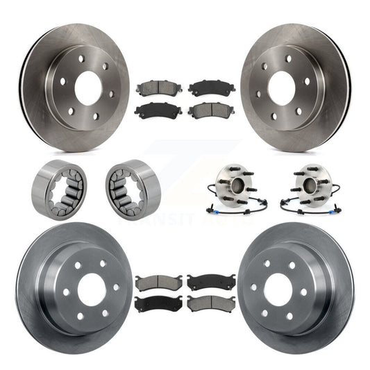 Hub Bearing Brake Rotor & Pad Shoe Front Rear Kit (10Pc) For Chevrolet Silverado