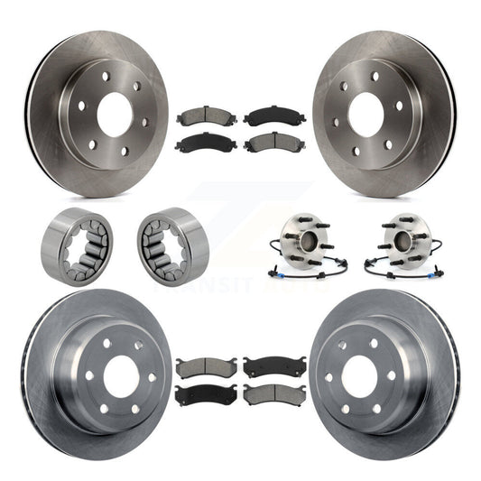 Hub Bearing Brake Rotor & Pad Shoe Front Rear Kit (10Pc) For Chevrolet Avalanche