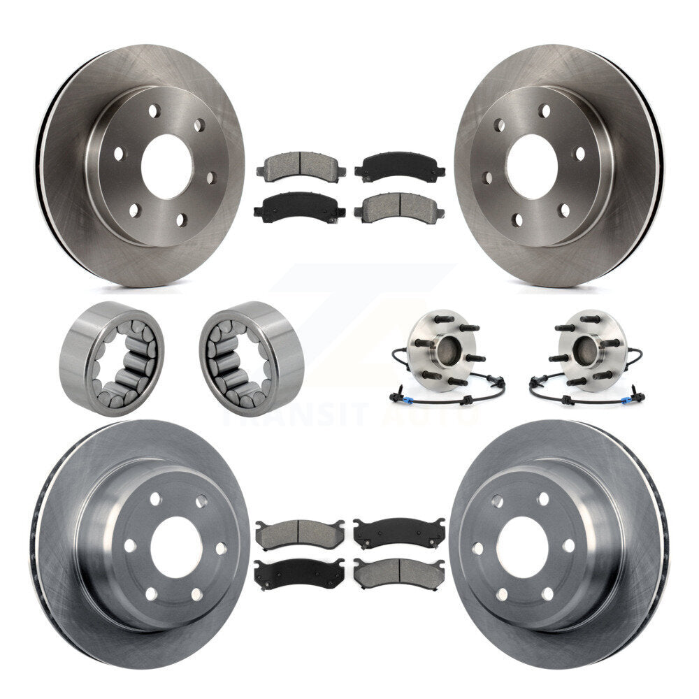 Hub Bearing Brake Rotor & Pad Shoe Front Rear Kit (10Pc) For Chevrolet Avalanche