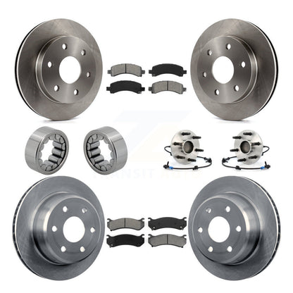 Hub Bearing Brake Rotor & Pad Shoe Front Rear Kit (10Pc) For Chevrolet Avalanche