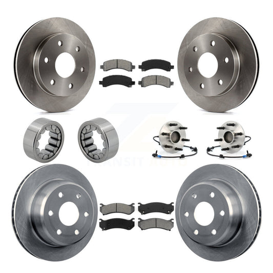 Hub Bearing Brake Rotor & Pad Shoe Front Rear Kit (10Pc) For Chevrolet Avalanche
