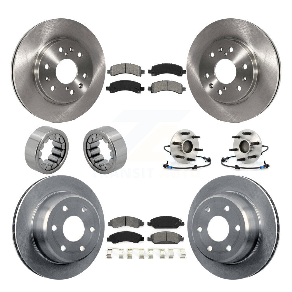 Hub Bearing Brake Rotor Pad Shoe Front Rear Kit (10Pc) For Chevrolet Express GMC