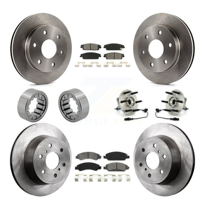 Hub Bearing Disc Brake Rotor Pads Shoe Front Rear Kit (10Pc) For GMC Sierra 1500