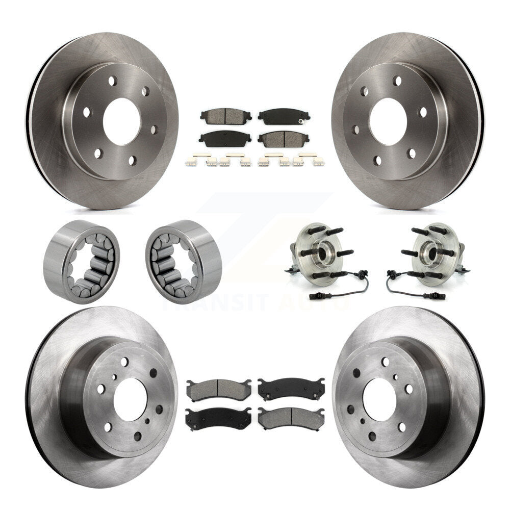 Hub Bearing Brake Rotor And Pad Shoe Front Rear Kit For Chevrolet Silverado 1500