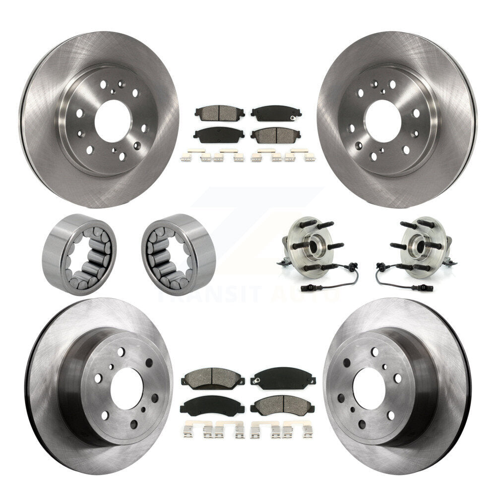 Hub Bearing Brake Rotor & Pad Shoe Front Rear Kit (10Pc) For Chevrolet Avalanche