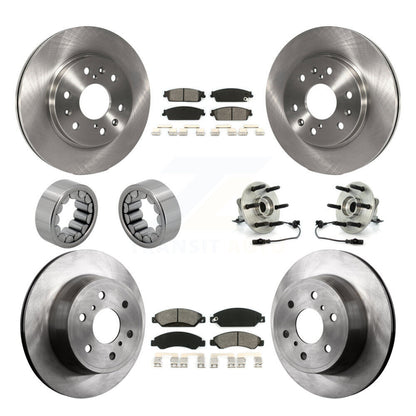 Hub Bearing Brake Rotor & Pad Shoe Front Rear Kit (10Pc) For Chevrolet Avalanche