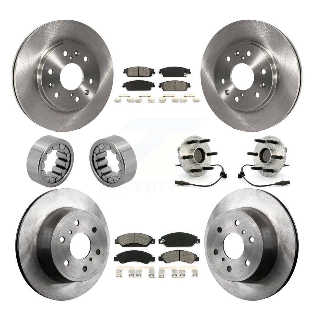 Hub Bearing Brake Rotor & Pad Shoe Front Rear Kit (10Pc) For Chevrolet Avalanche