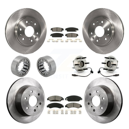 Hub Bearing Brake Rotor & Pad Shoe Front Rear Kit (10Pc) For Chevrolet Avalanche