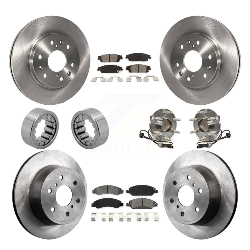 Hub Bearing Brake Rotor Pad Shoe Front Rear Kit (10Pc) For GMC Sierra 1500 Tahoe