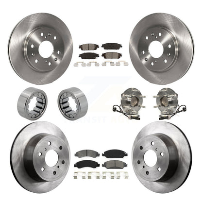 Hub Bearing Brake Rotor Pad Shoe Front Rear Kit (10Pc) For GMC Sierra 1500 Tahoe