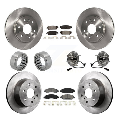 Hub Bearing Brake Rotor Pad Shoe Front Rear Kit (10Pc) For GMC Sierra 1500 Tahoe