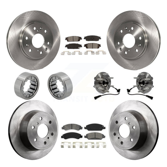 Hub Bearing Brake Rotor Pad Shoe Front Rear Kit (10Pc) For GMC Sierra 1500 Tahoe