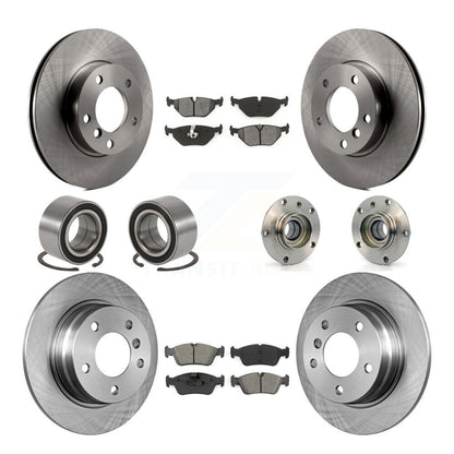 Hub Bearing Brake Rotor & Pad Shoe Front Rear Kit (10Pc) For BMW 318i 328i 328is