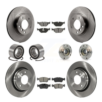 Hub Bearing Disc Brake Rotor & Pad Shoe Front Rear Kit (10Pc) For BMW 328i 328is