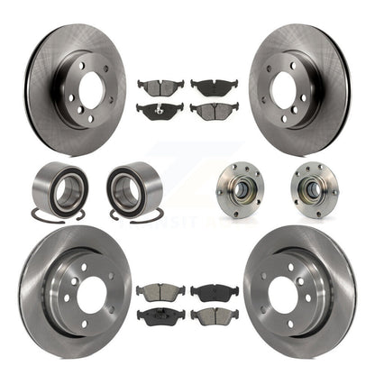 Hub Bearing Brake Rotor & Pad Shoe Front Rear Kit (10Pc) For BMW 323i 328i 323Ci
